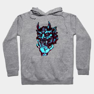 Japanese oni mask weirdcore Hoodie